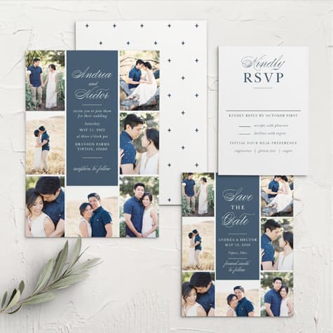 Buttoned Up Wedding Invitations