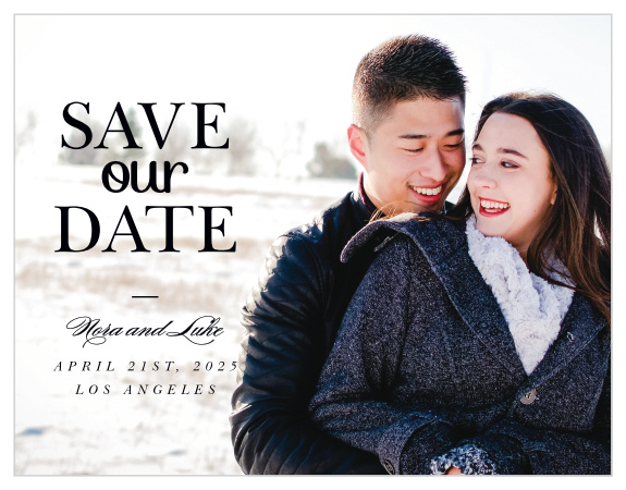 The Luxe Type Save-the-Date Magnets make the happy couple the focal point of the design! 