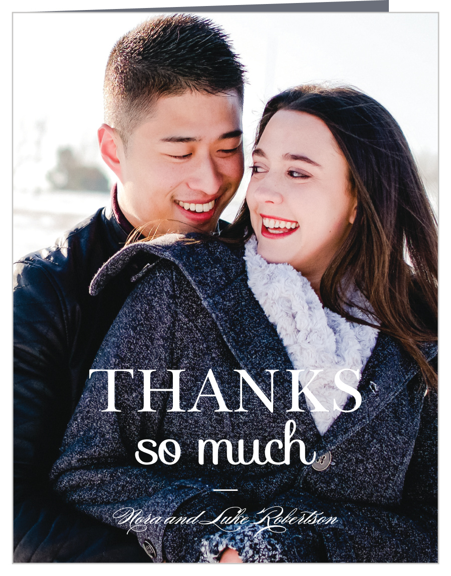 Luxe Type Wedding Thank You Cards