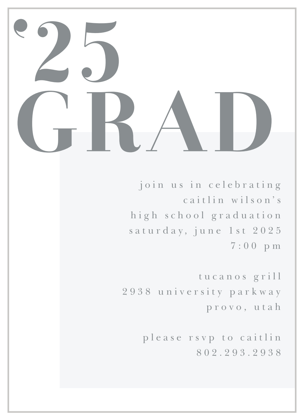 Bold Corner Graduation Invitations