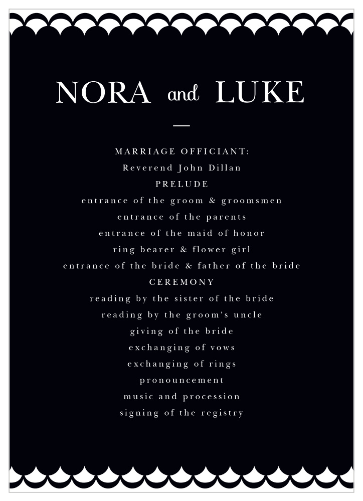 Luxe Type Wedding Programs
