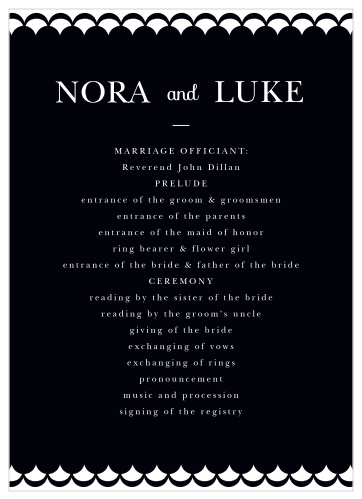 Luxe Type Wedding Programs