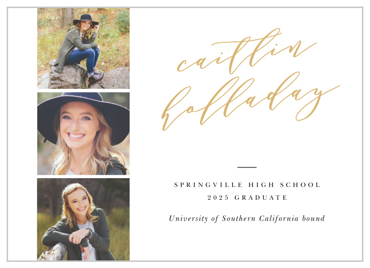 Make your amazing achievement known to your family and friends with our Camera Roll Graduation Announcements. 