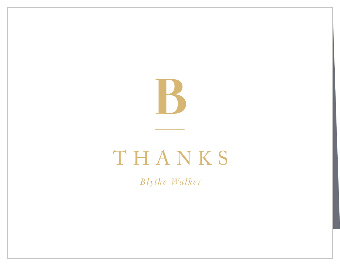 Momentous Monogram Graduation Thank You Cards