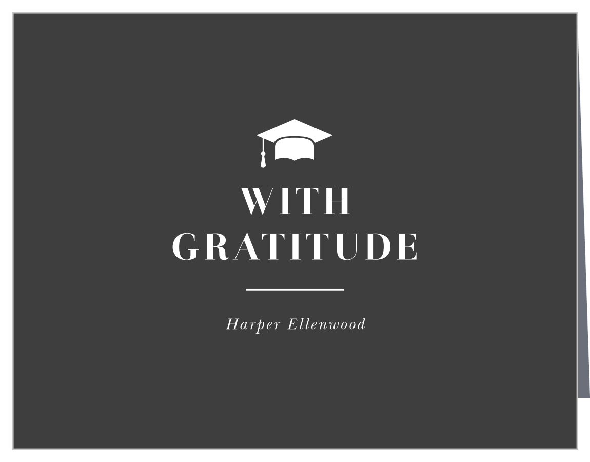 Commencement Cap Graduation Thank You Cards