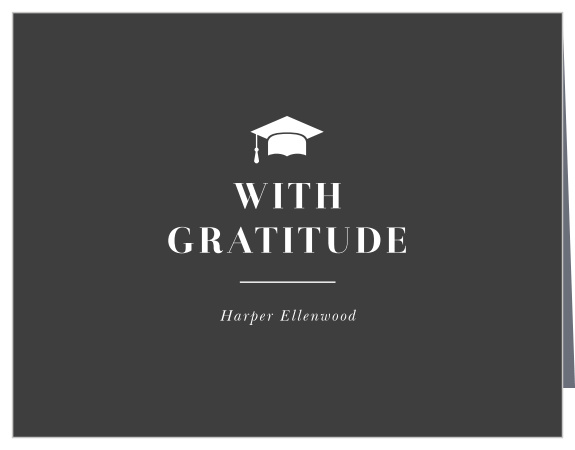 Commencement Cap Graduation Thank You Cards