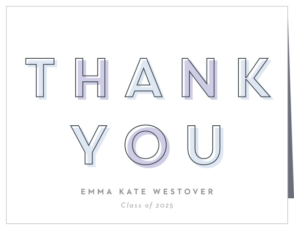 Stretch Grad Graduation Thank You Cards