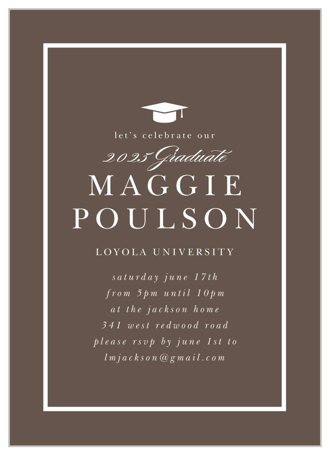 Classic Tassel Graduation Invitations