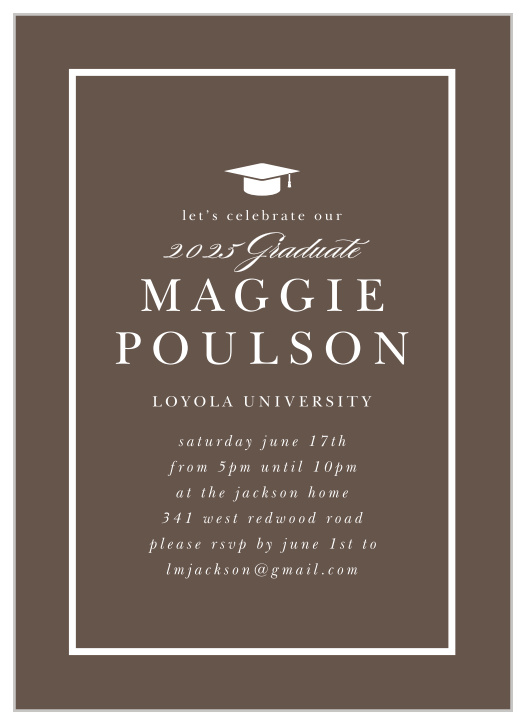 Ensure that all of your friends and family are around to witness the graduation; our Classic Tassel Graduation Invitations are perfect for gathering them all together