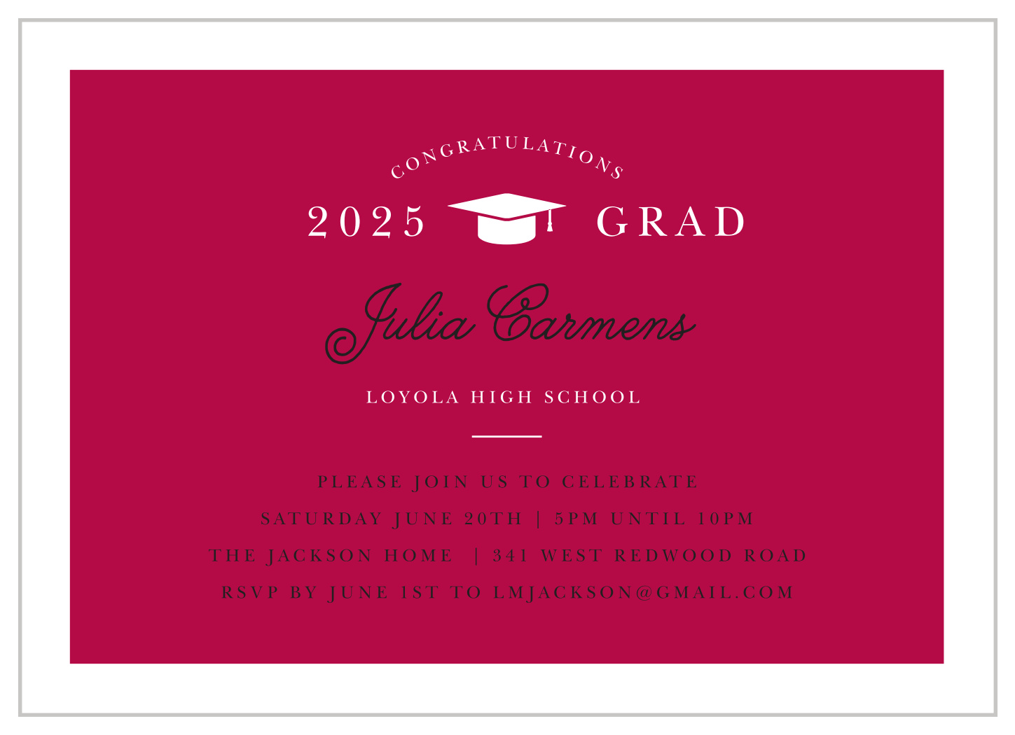 Floral Crown Graduation Invitations