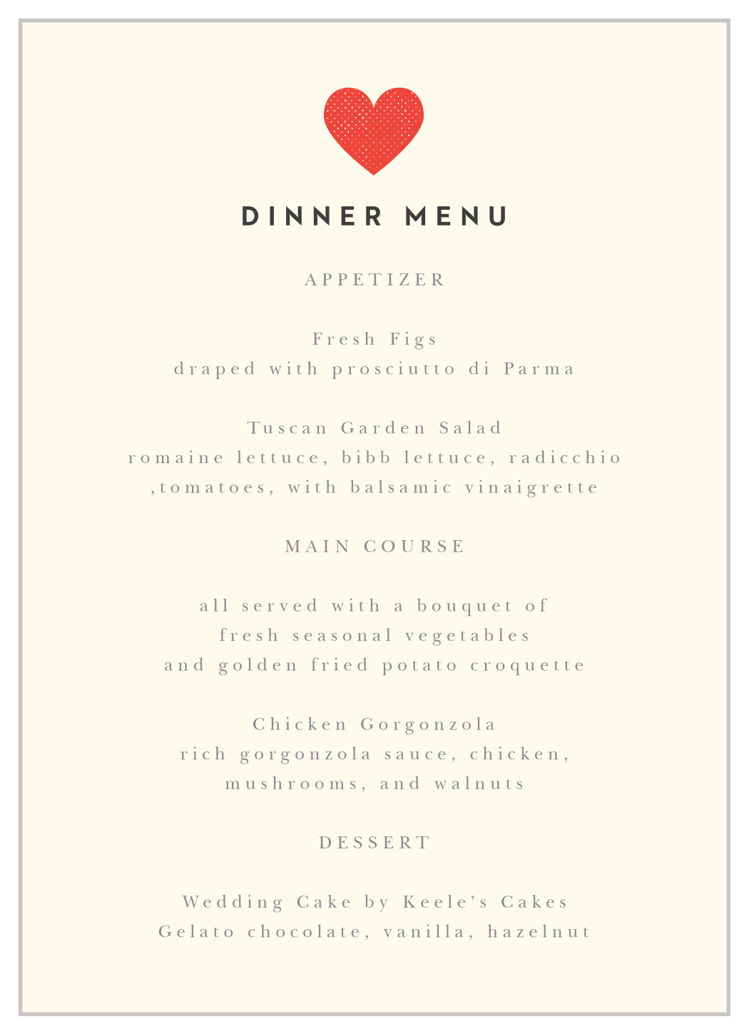 Charming Mustache Wedding Menus