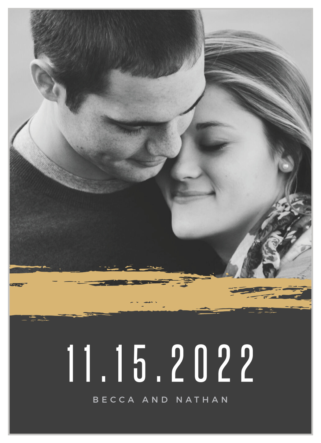 Gilded Strokes Wedding Invitations