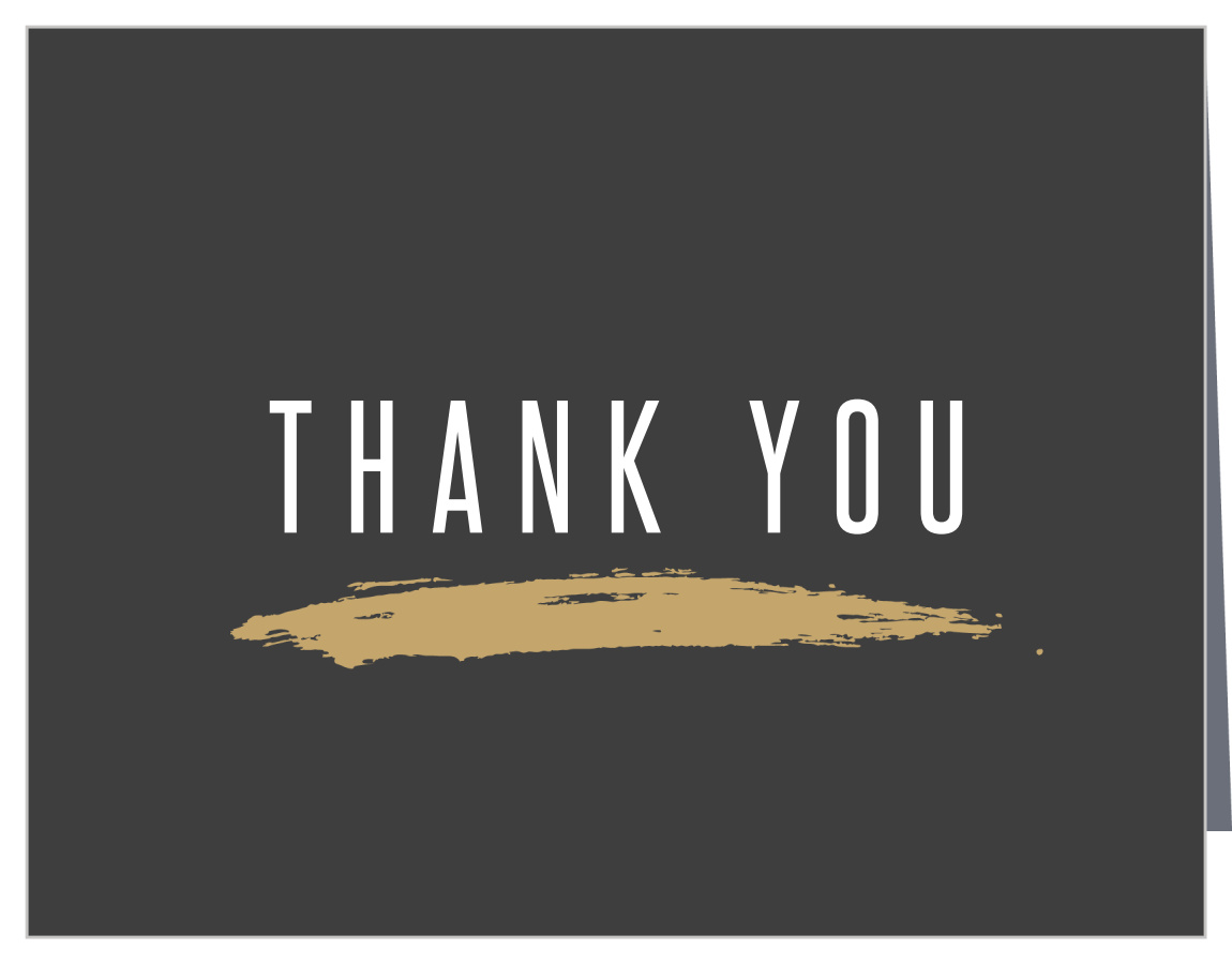 Gilded Strokes Wedding Thank You Cards