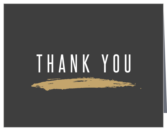 Gilded Strokes Wedding Thank You Cards