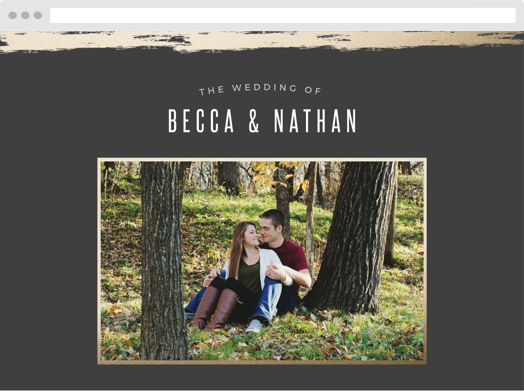 Gilded Strokes Wedding Website