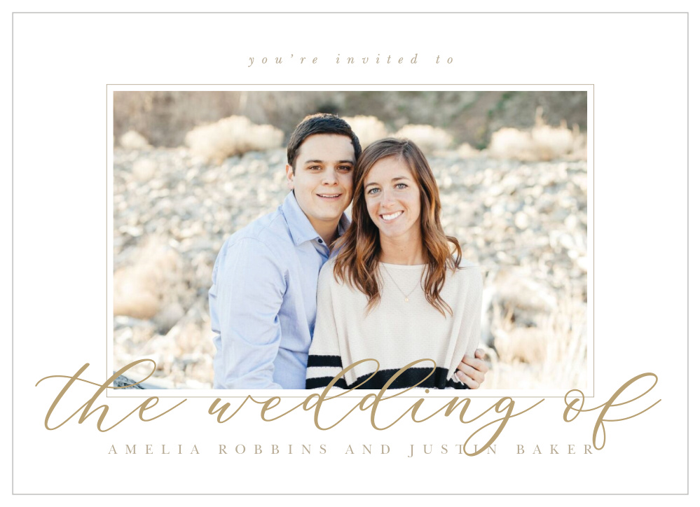 Oversize Script Wedding Invitations