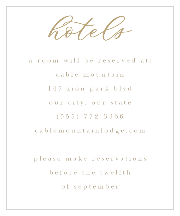 Oversize Script Accommodation Cards
