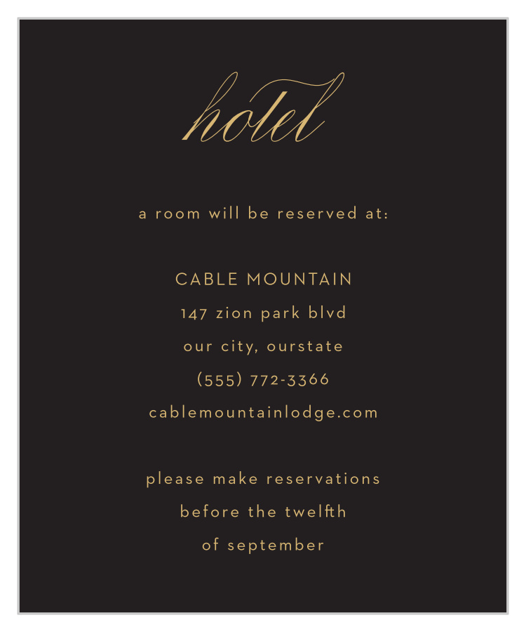 Gilded Leaves Accommodation Cards