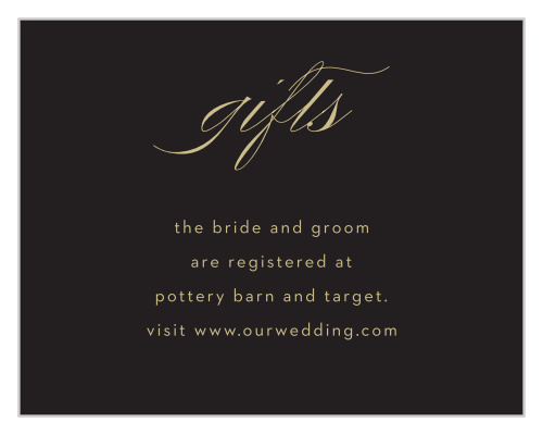 Gilded Leaves Registry Cards