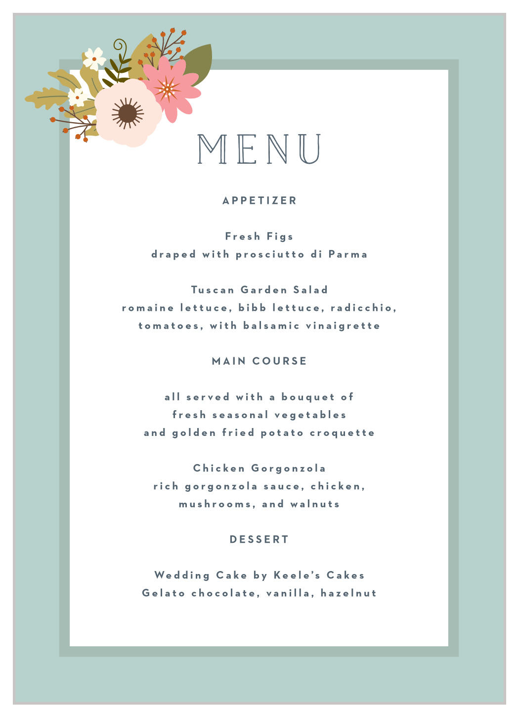 Retro Ribbon Wedding Menus