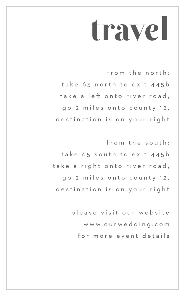 Bold Date Direction Cards