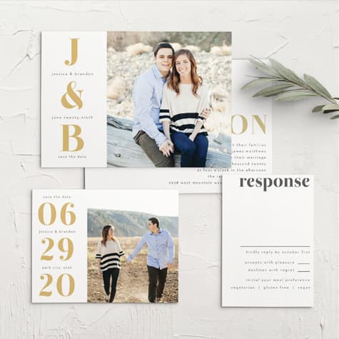 Bold Date Wedding Invitations