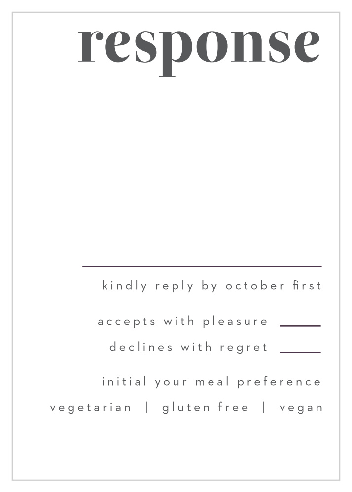 Bold Date Response Cards