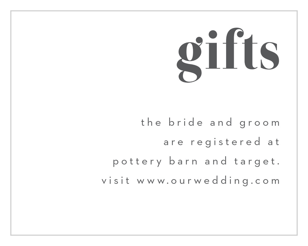 Bold Date Registry Cards
