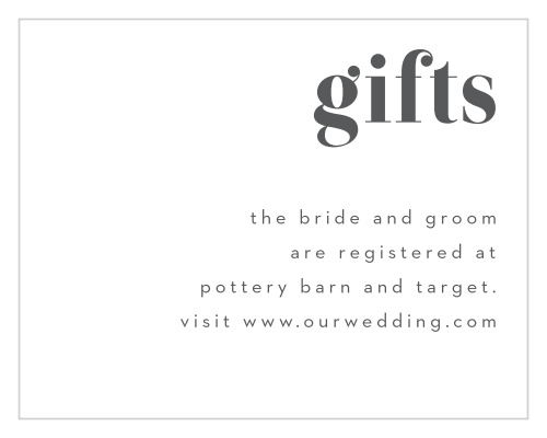 Bold Date Registry Cards
