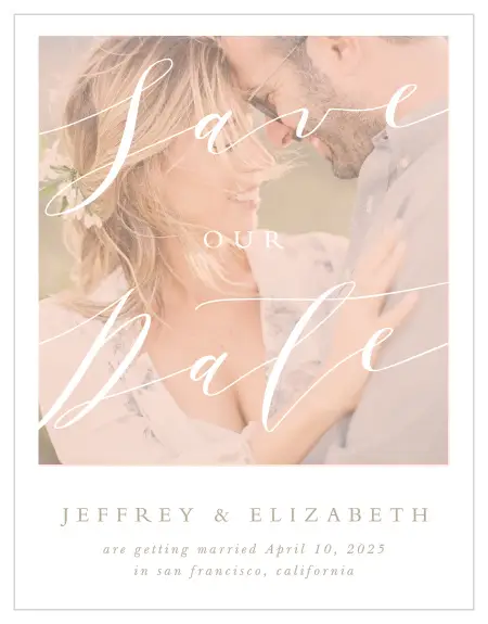 Our Modern Polaroid Wedding Save-the-Date Magnets are dreamy and romantic! 