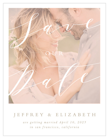 Our Modern Polaroid Wedding Save-the-Date Magnets are dreamy and romantic! 