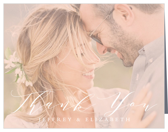 Modern Polaroid Wedding Thank You Cards