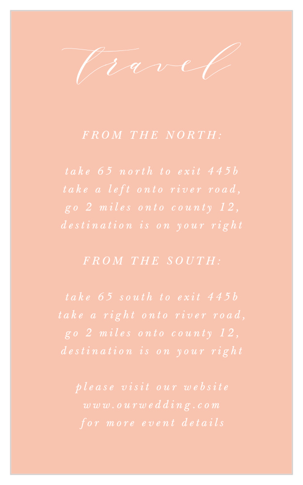 Modern Polaroid Direction Cards