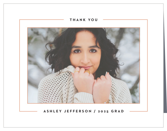 Modern Frame Graduation Thank You Cards