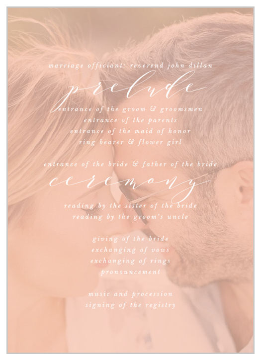 Modern Polaroid Wedding Programs