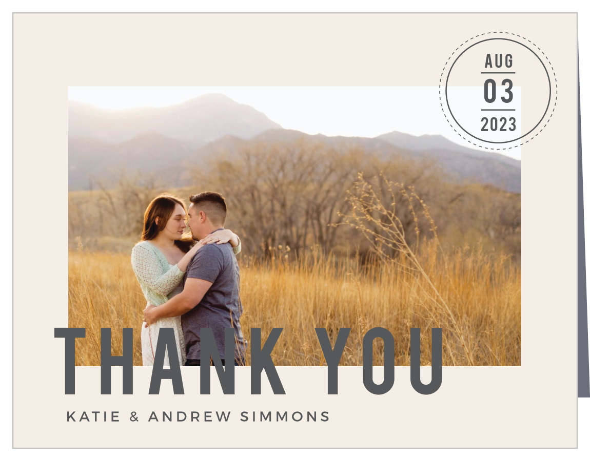 Modern Stamp Wedding Thank You Cards