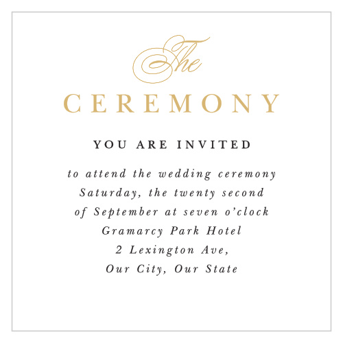 Elegant Damask Ceremony Cards