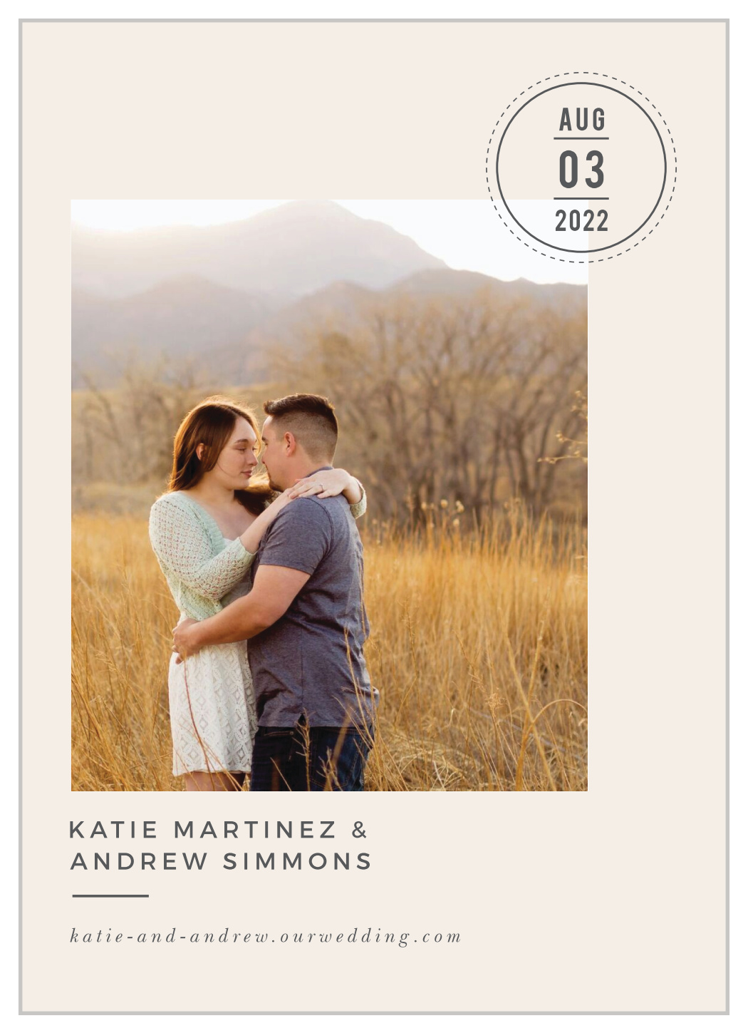 Modern Stamp Wedding Invitations