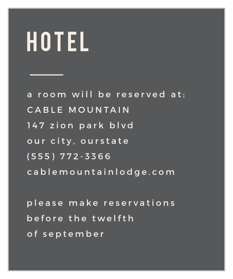 Modern Stamp Accommodation Cards