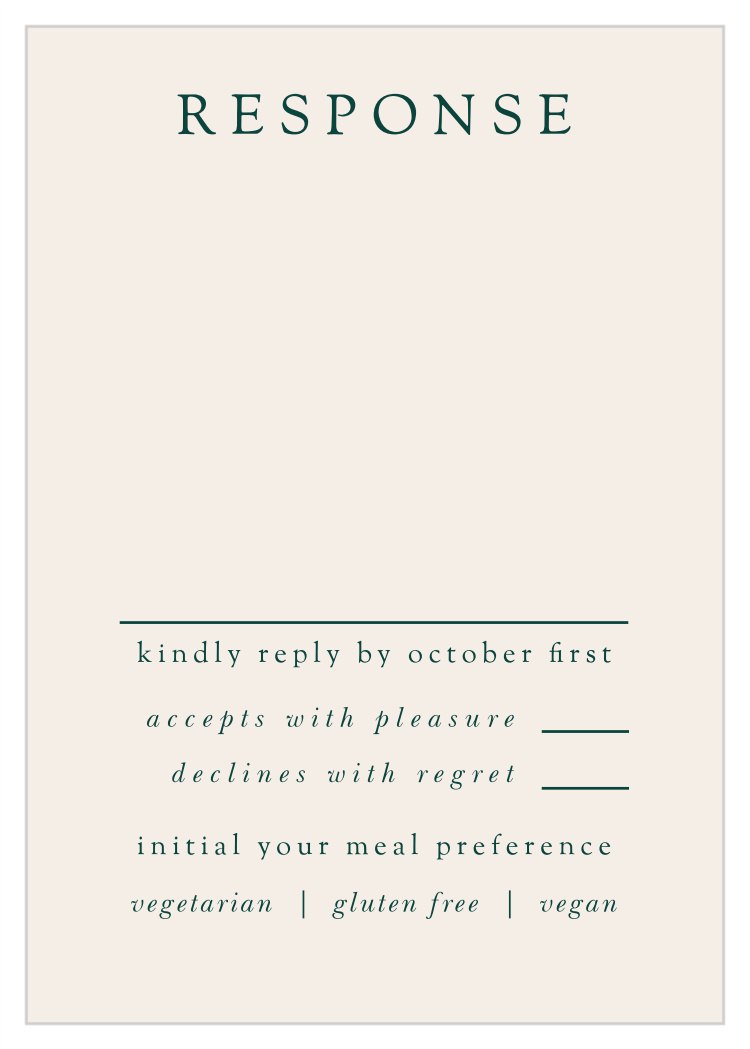 Delicate Frame Response Cards