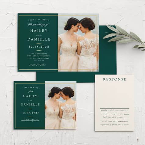 Delicate Frame Wedding Invitations
