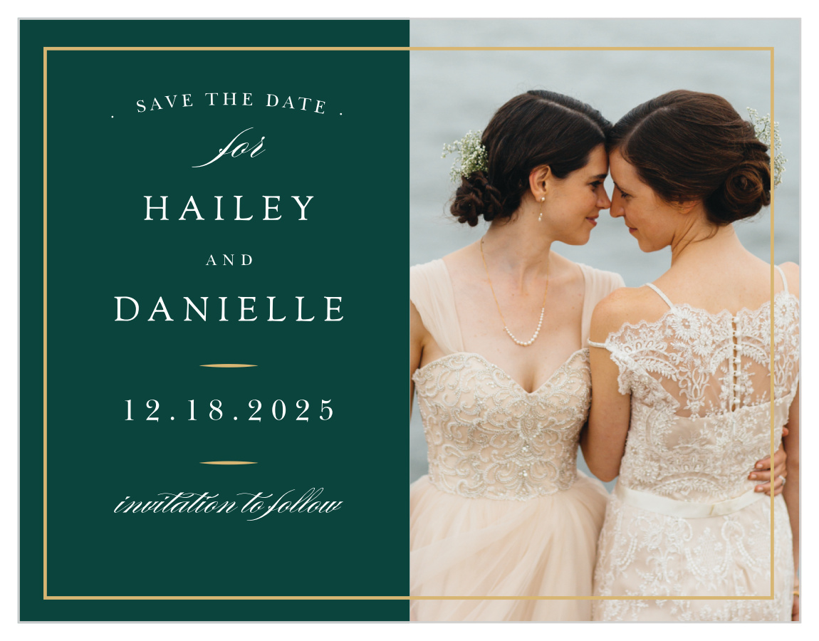 Delicate Frame Save the Date Cards