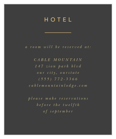 Minimal Band Accommodation Cards