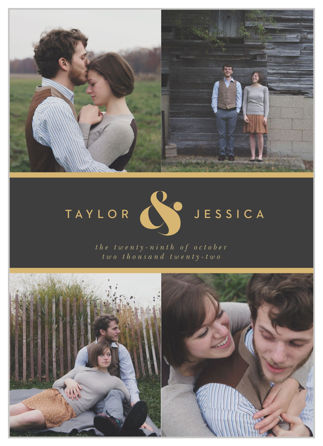 Minimal Band Wedding Invitations