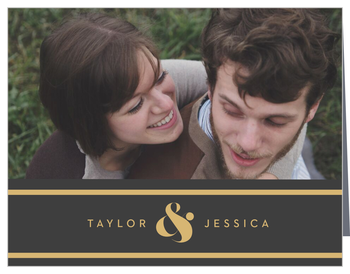Minimal Band Wedding Thank You Cards
