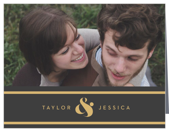Minimal Band Wedding Thank You Cards