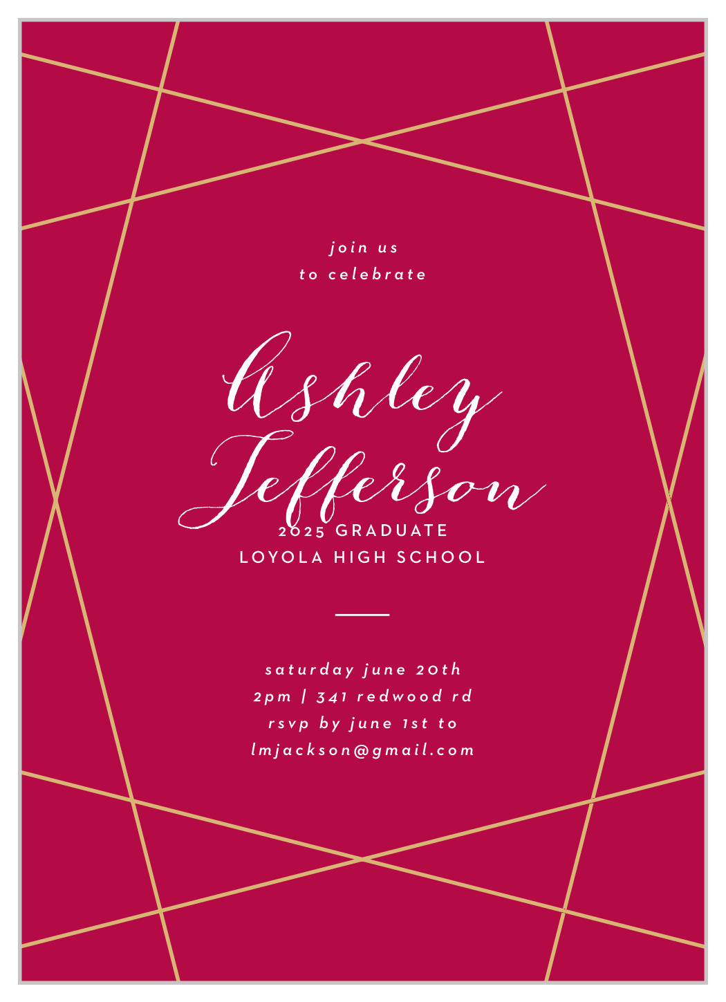 Gemstone Grad Graduation Invitations