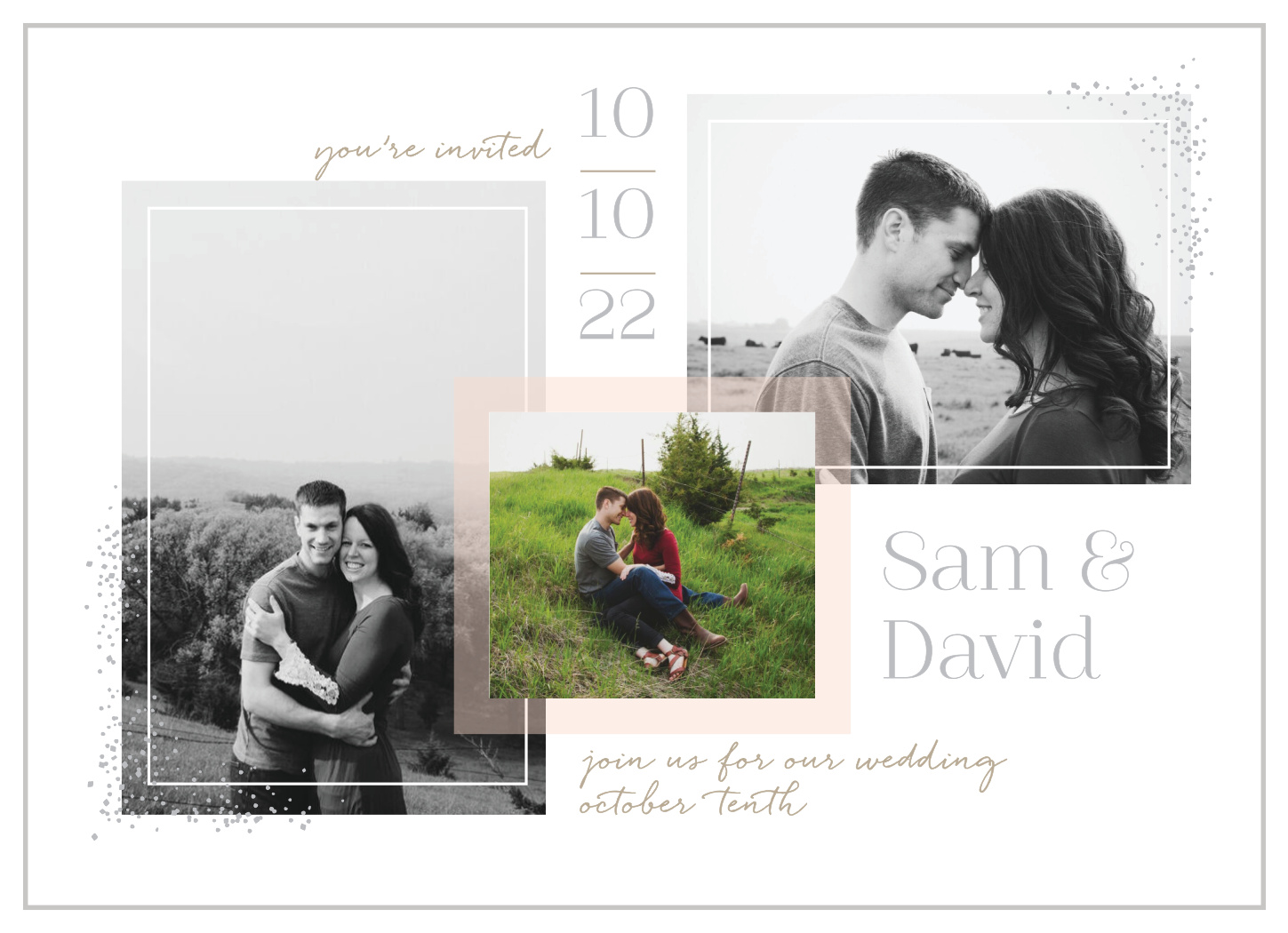 Modern Scrapbook Wedding Invitations