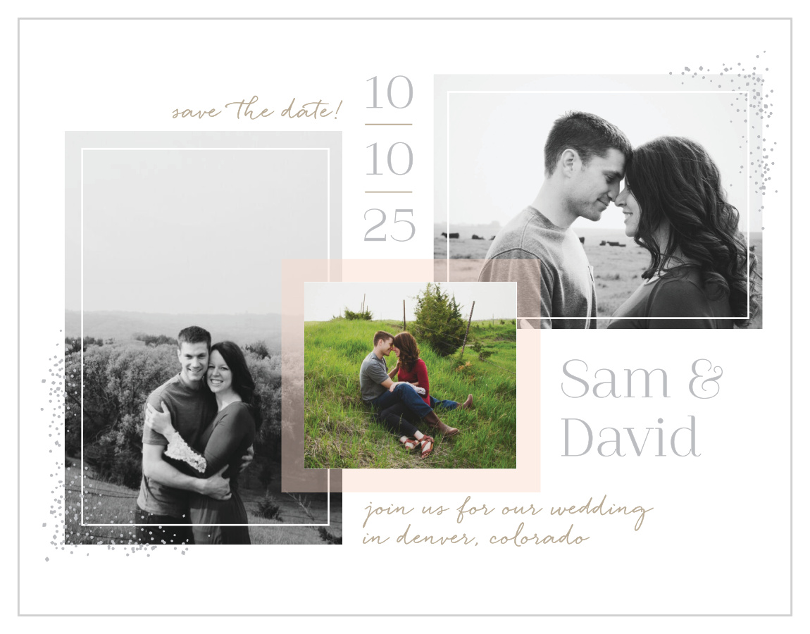 Modern Scrapbook Save the Date Cards
