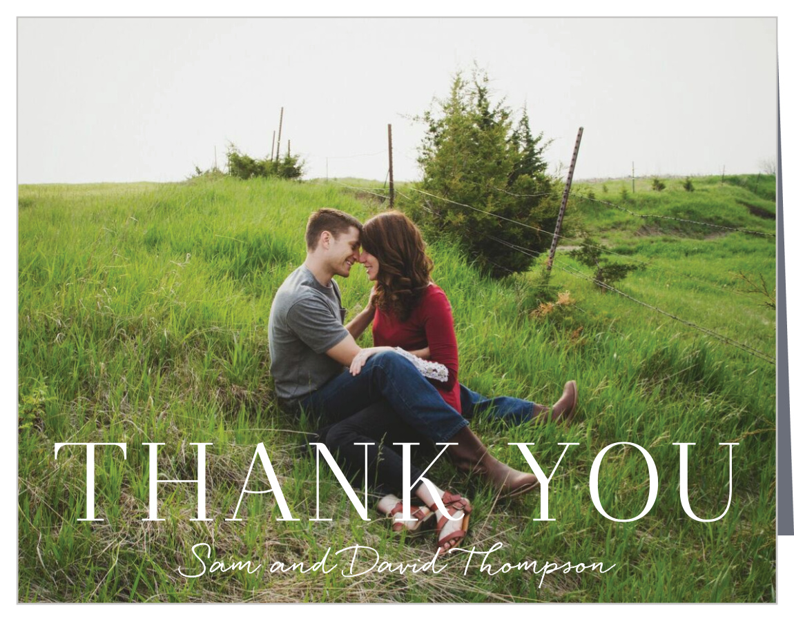 Modern Scrapbook Wedding Thank You Cards